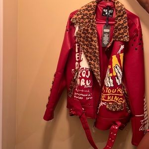 R3bel Brand Red Bike Jacket